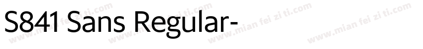 S841 Sans Regular字体转换